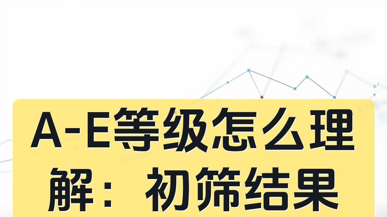 A-E等级怎么理解：初筛结果为什么看等级不看分数